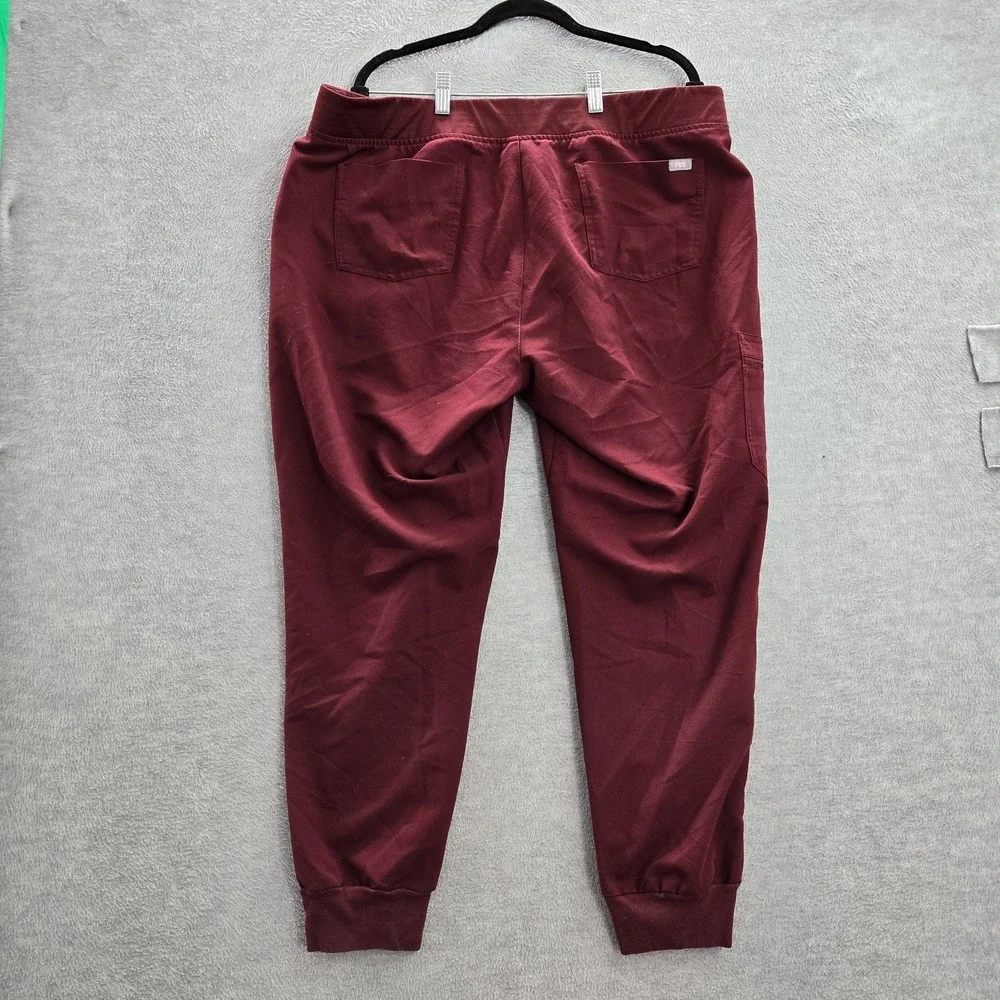 FIGS Women Scrub Pants XXL Burgundy Red Zamora Jogger 28